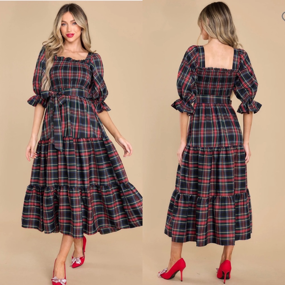 Aura black plaid dress NWT from Red Dress - size XS (extra small)